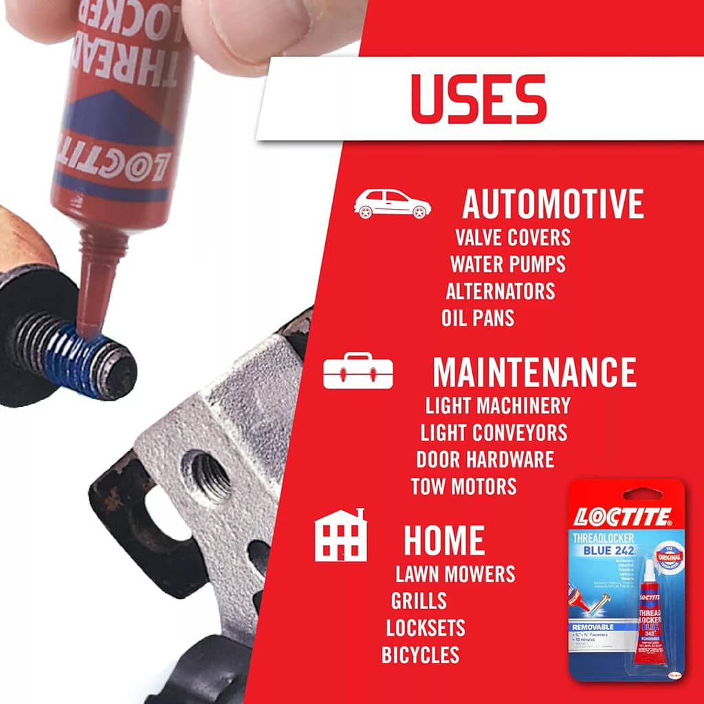 6ml Tube Loctite Threadlocker Blue 242 (1-Pack)
