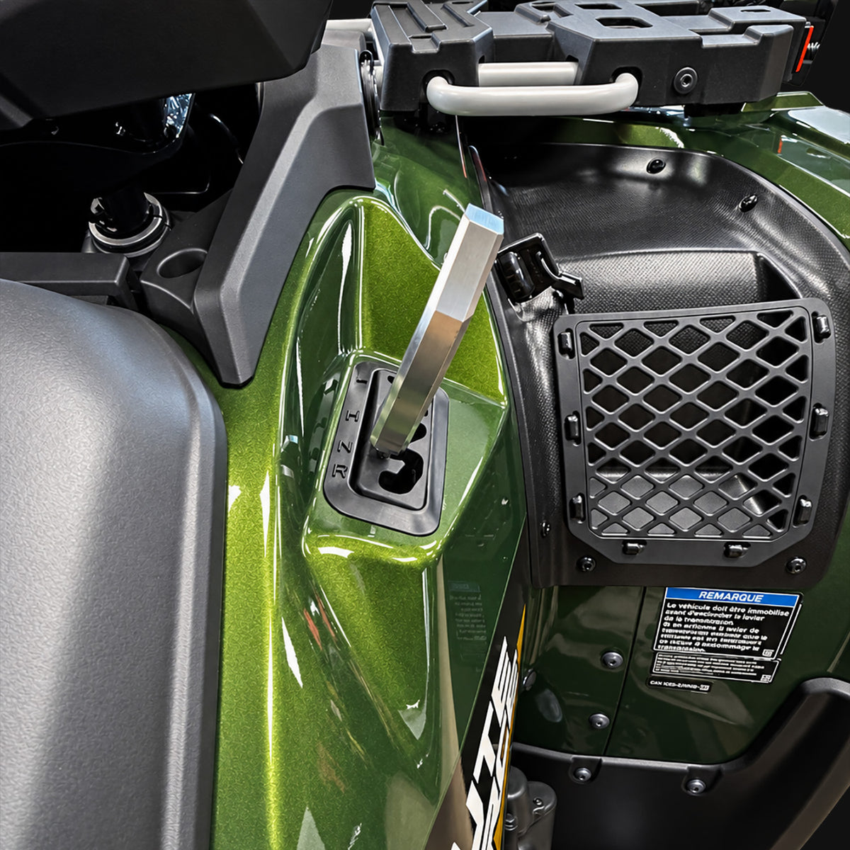 Kawasaki Brute Force 650/750 with PERFEX custom aluminum shifter knob installed.