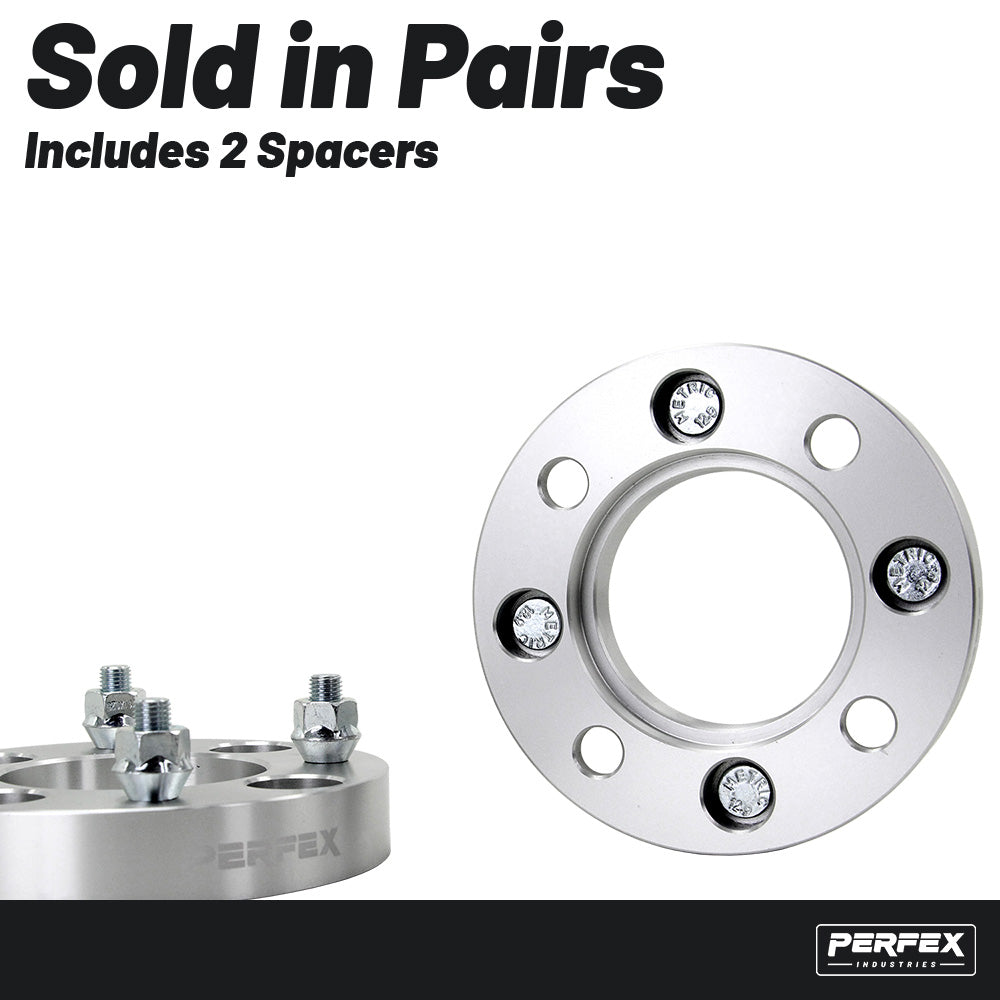 PERFEX 4x110 aluminum ATV and UTV wheel spacers kit sold in pairs, includes 2 spacers with lug nuts, designed to widen stance and improve off-road stability.