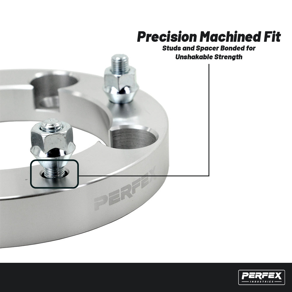 PERFEX 4x156 ATV and UTV wheel spacers with precision machined fit and bonded wheel studs, designed for maximum strength and secure installation.