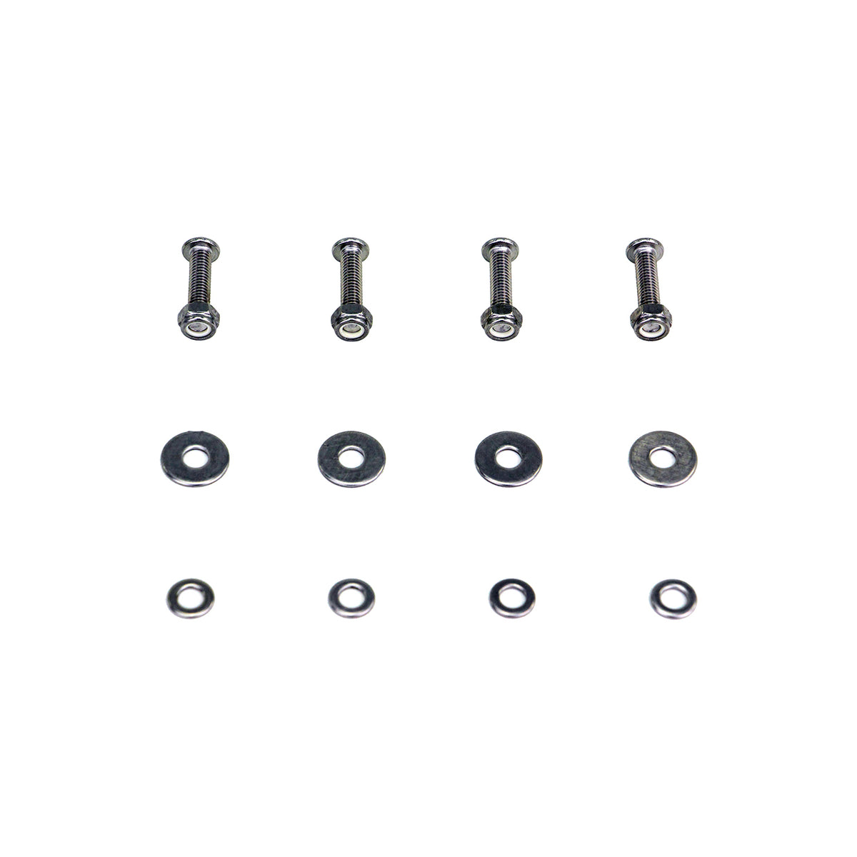 Stainless steel mounting hardware included with PERFEX oversized ATV foot pegs for Can-Am Outlander Gen3 and Gen3L, ensuring secure installation.