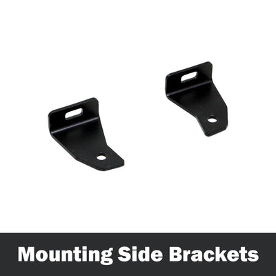 Heavy-duty mounting side brackets included with every PERFEX single row LED light bar for ATV, UTV, and 4x4 lighting, built to last with high-quality construction.