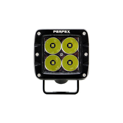 PERFEX Series POD 2-Inch LED Cube Spot Light, durable off-road lighting for ATV, UTV, and Side-by-Side vehicles, weatherproof design with focused spot beam for high-performance visibility.
