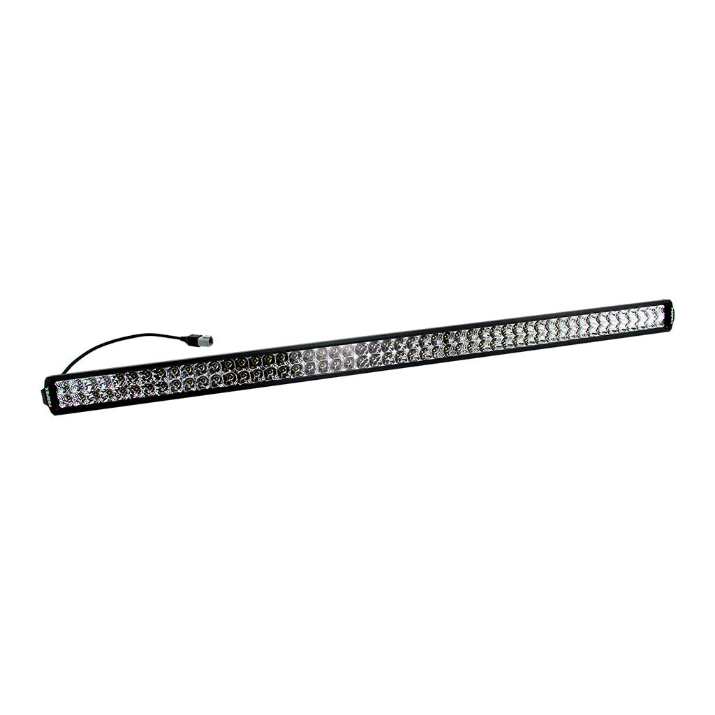 Side view of the PERFEX 50-inch dual row LED light bar, perfect for ATV, UTV, side-by-side, off-road, and 4x4 vehicles. Offers extensive, high-intensity illumination with dual rows for superior visibility and performance.