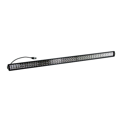 Side view of the PERFEX 50-inch dual row LED light bar, perfect for ATV, UTV, side-by-side, off-road, and 4x4 vehicles. Offers extensive, high-intensity illumination with dual rows for superior visibility and performance.