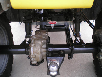 PERFEX long travel rear suspension kit for Honda Foreman 400/450/500 and Rubicon 500, showing the stainless steel components and hardware included in the package.