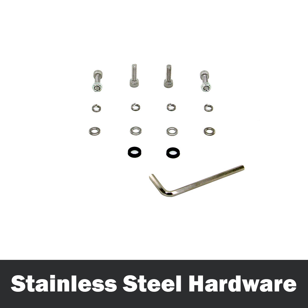 High-quality stainless steel hardware included with every PERFEX single row LED light bar for ATV and UTV, featuring an Allen key for easy off-road installation.