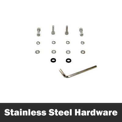 High-quality stainless steel hardware included with every PERFEX single row LED light bar for ATV and UTV, featuring an Allen key for easy off-road installation.