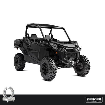 PERFEX Can-Am Commander 700 and 1000R UTVs with 4x136 aluminum wheel spacers installed, improving stance and off-road stability.