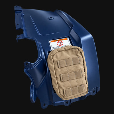 Honda Foreman 500/520 ATV with Project Backcountry right Fender MOLLE Panel and utility storage pouch attached.