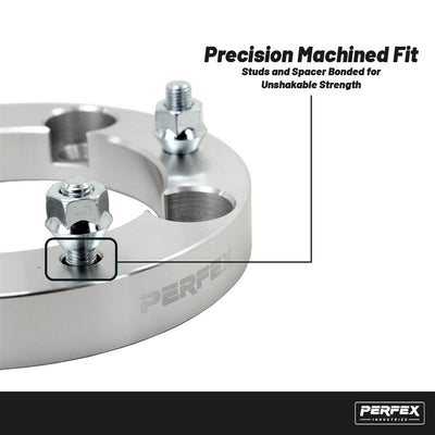PERFEX 4x156 ATV and UTV wheel spacers with precision machined fit and bonded wheel studs, designed for maximum strength and secure installation.