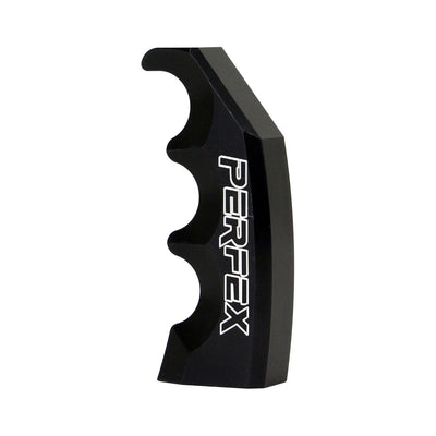 Black PERFEX 6061-T6 billet aluminum shifter knob.
