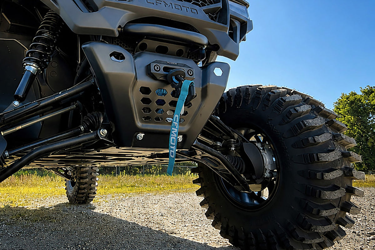 CFMOTO UForce 800 XL equipped with PERFEX wheel spacers for a wider stance and improved stability.
