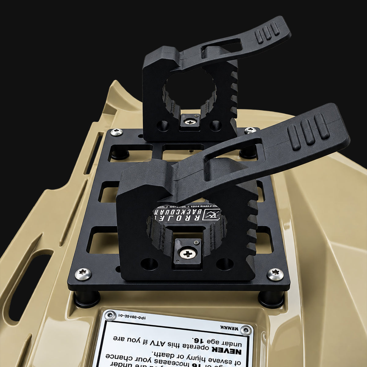 Yamaha Kodiak 700 ATV with Project Backcountry left Fender MOLLE Panel and utility accessory mounts attached.