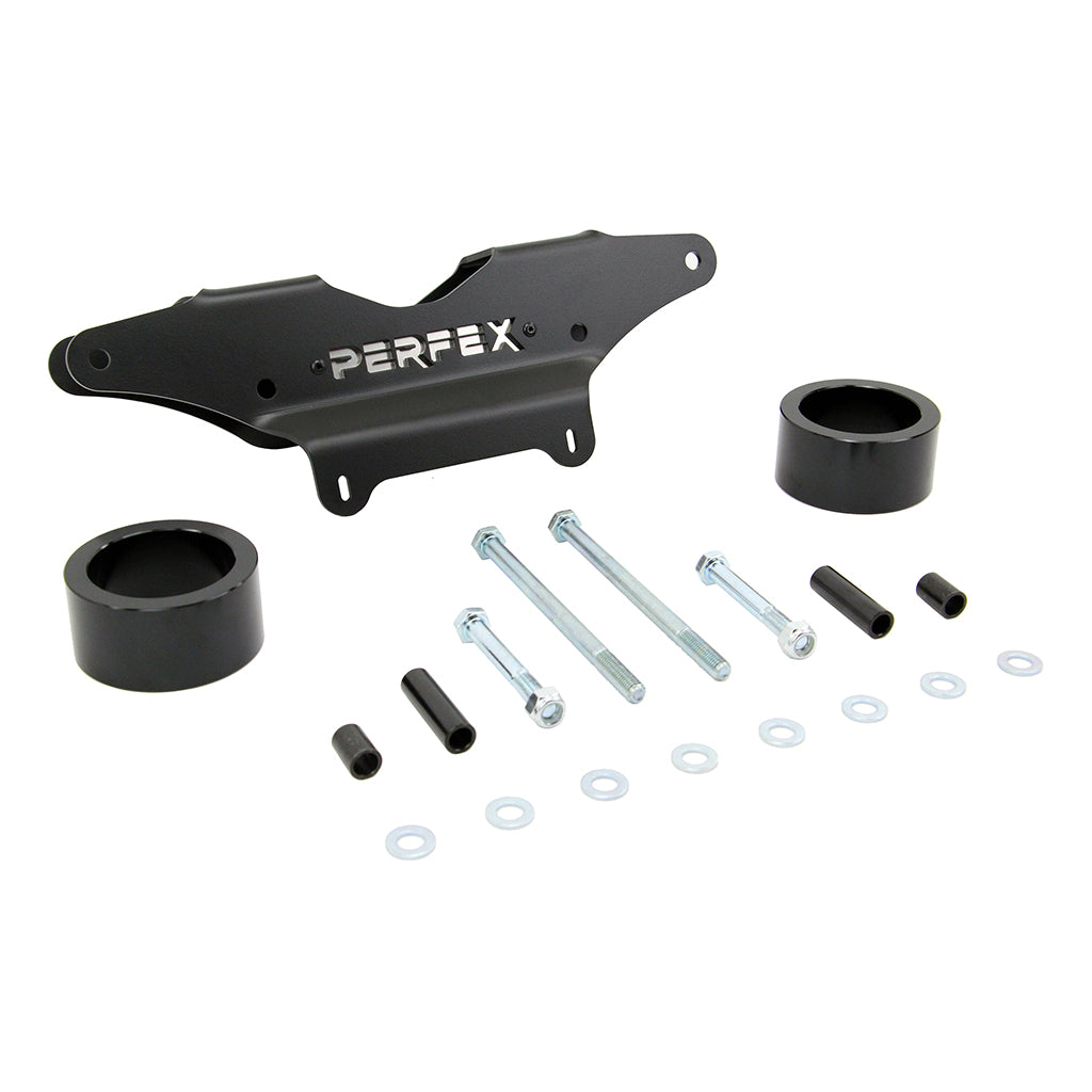 Angled view of PERFEX 3" lift kit for Can-Am Maverick X3 Turbo RR.
